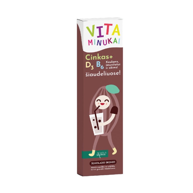 Little Vitamins, vitamins with zinc, chocolate flavour, Acorus Balance, 10 pcs