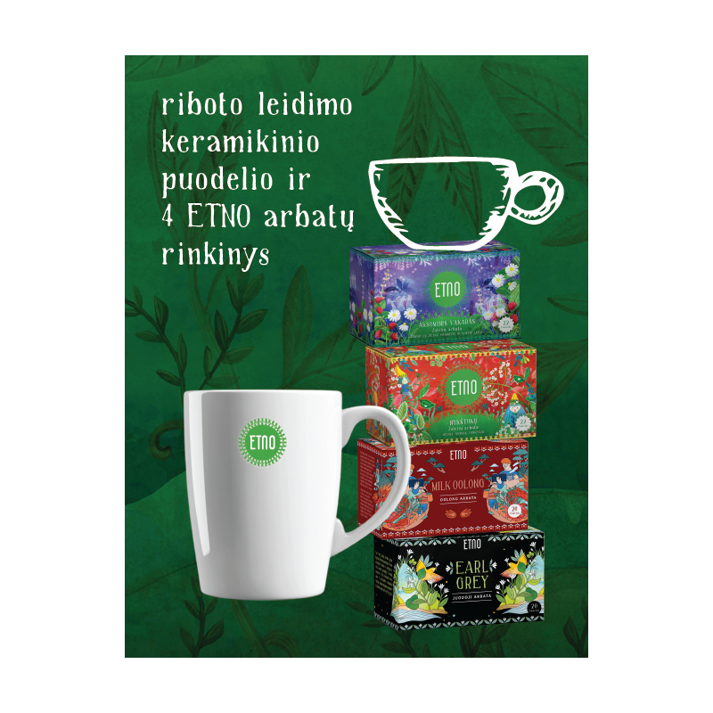 Congratulations! You now have an ETNO mug and 4 kinds of tea.