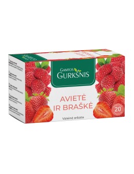 Raspberry and strawberry fruit tea, Gamtos Gurkšnis, 20 tea bags