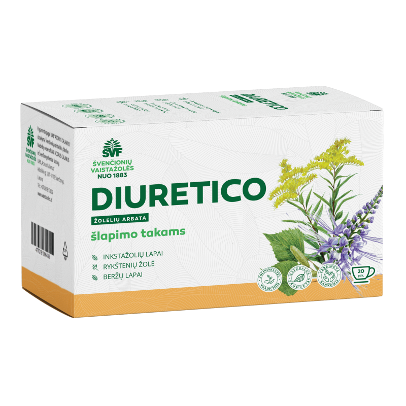 Diuretico, herbal tea for the urinary tract, Švenčionių vaistažolės, 20 tea bags