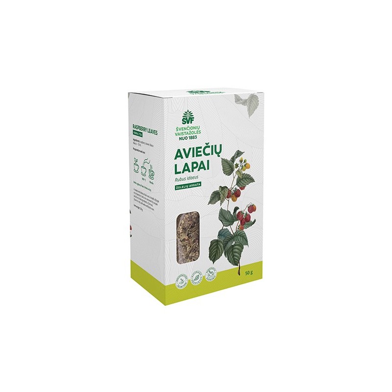Raspberry leaves, herbal tea, Švenčionių vaistažolės, 50 g
