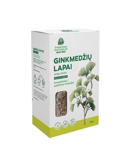 Ginkgo leaves, herbal tea for circulation / cognitive function, Švenčionių vaistažolės, 50 g