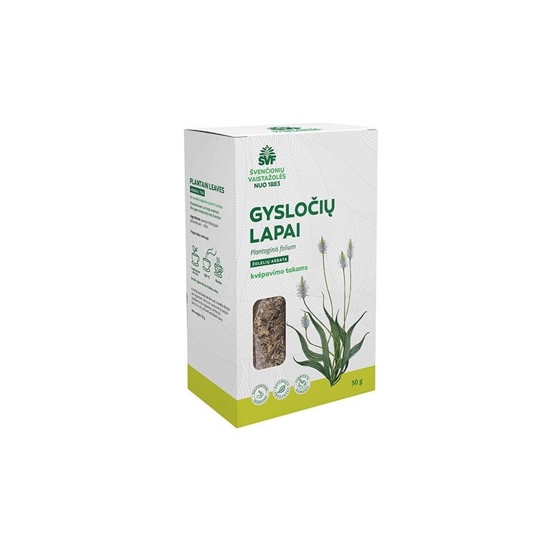 Gysločių lapai, žolelių arbata, kvėpavimo takams, Švenčionių vaistažolės, 50 g