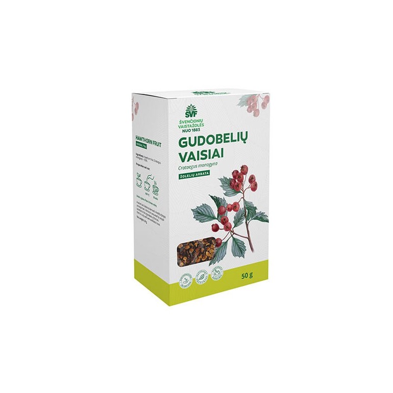 Gudobelių vaisiai, žolelių arbata , Švenčionių vaistažolės, 50 g