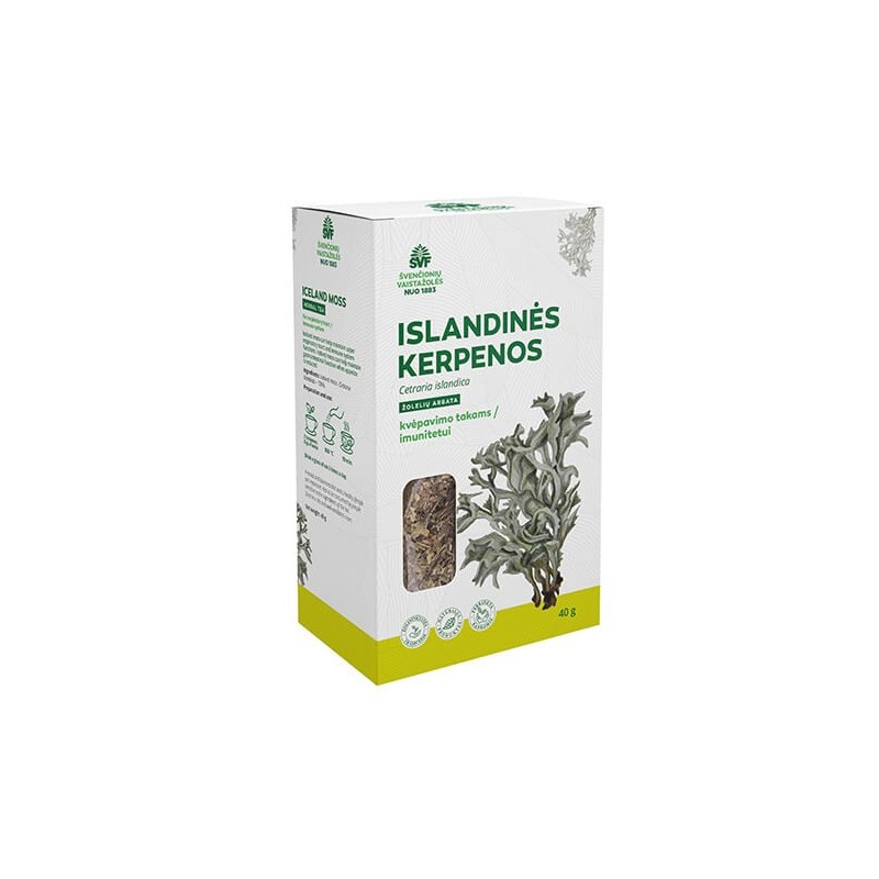 Islandinės kerpenos, žolelių arbata, kvėpavimo takams/ imunitetui, Švenčionių vaistažolės, 40 g