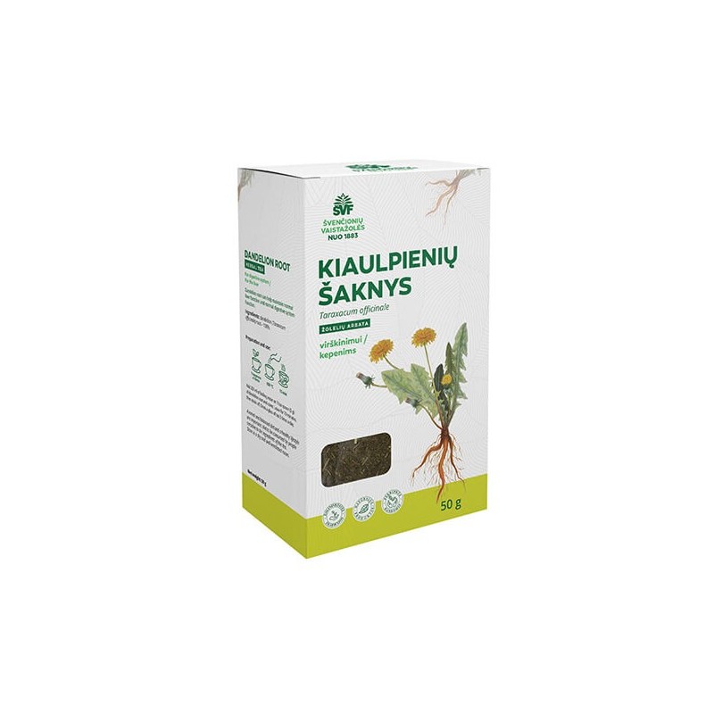 Kiaulpienių šaknys, žolelių arbata, virškinimo sistemai, Švenčionių vaistažolės, 50 g