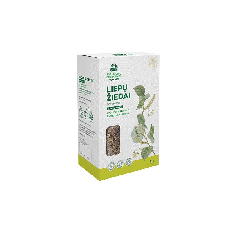 Lime flowers, herbal tea for the immune system / respiratory tract, Švenčionių vaistažolės, 50 g