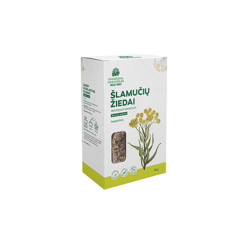 Immortelle flowers, herbal tea for the liver, Švenčionių vaistažolės, 20 g