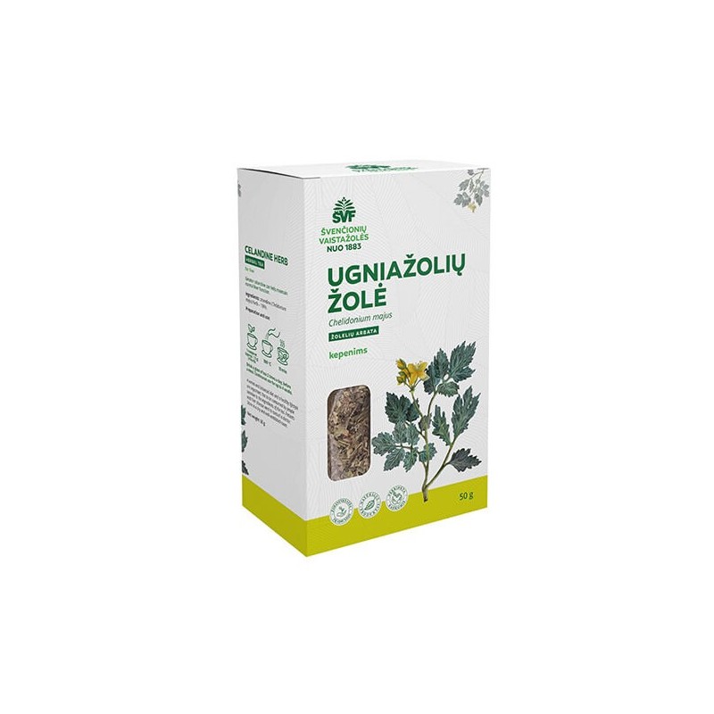 Greater celandine herb, herbal tea for the liver, Švenčionių vaistažolės, 50 g