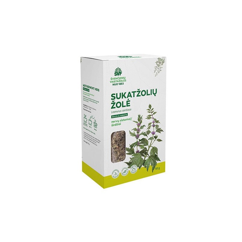 Motherwort herb, herbal tea, for the nervous system/heart, Švenčionių vaistažolės, 50 g