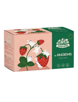 Strawberry fruit tea for children, Žolynėlis, 20 tea bags