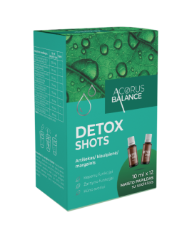 Detox shots for liver/bowel function, Acorus Balance, 12 pcs
