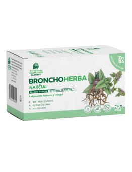 Bronchoherba for the night, herbal tea with zinc and vit. B6, Švenčionių vaistažolės, 20 tea bags