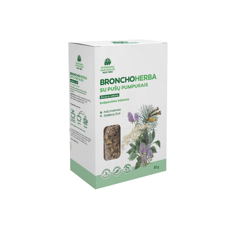 Bronchoherba forte with pine buds, for the respiratory tract, Švenčionių vaistažolės, 50 g