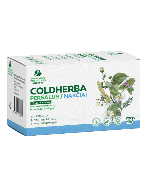 Coldherba nakčiai, žolelių arbata, kvėpavimo takams,imunitetui, miegui Švenčionių vaistažolės, 20 pak.