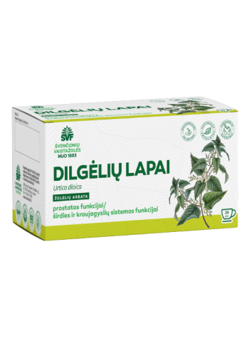 Dilgėlių lapai, žolelių arbata, prostatos / širdies ir kraujagyslių sistemos funkcijai, Švenčionių vaistažolės, 24 pak.
