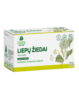 Lime flowers, herbal tea for immunity / the respiratory tract, Švenčionių vaistažolės, 24 tea bags