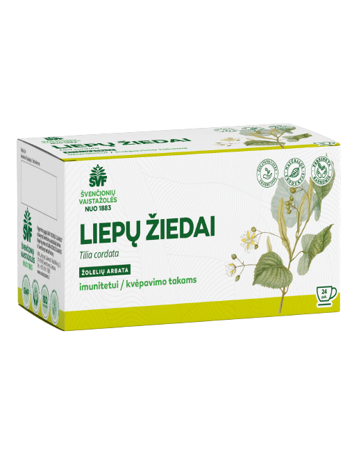 Liepų žiedai, žolelių arbata, imunitetui / kvėpavimo takams, Švenčionių vaistažolės, 24 pakelių