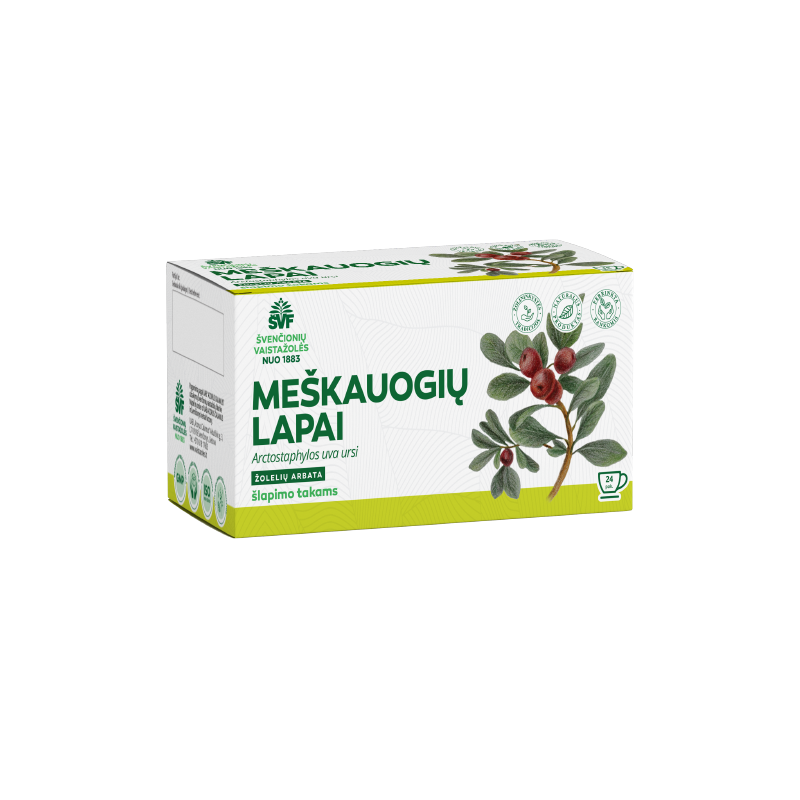 Bearberry leaves, herbal tea for the urinary tract, Švenčionių vaistažolės, 24 tea bags