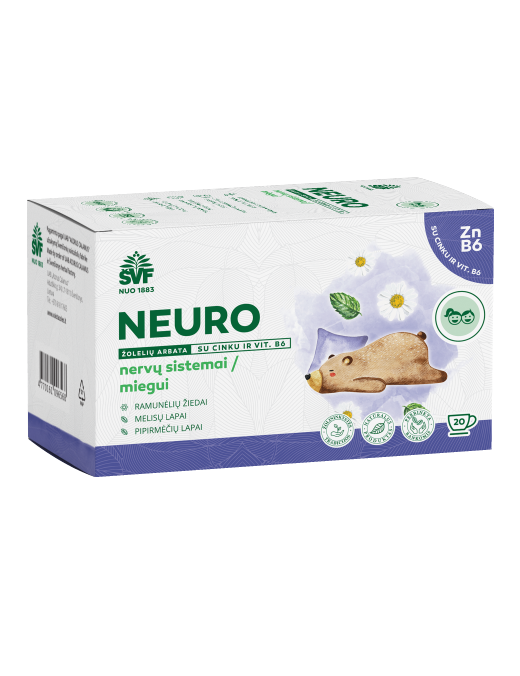 Neuro žolelių arbata vaikams, nervų sistemai/ miegui, Švenčionių vaistažolės, 20 pak.
