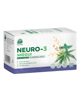 Neuro-3 for sleep, herbal tea with hemp leaves, Švenčionių vaistažolės, 20 tea bags