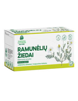 Chamomile flowers, herbal tea for the digestive system / respiratory tract, Švenčionių vaistažolės, 24 tea bags