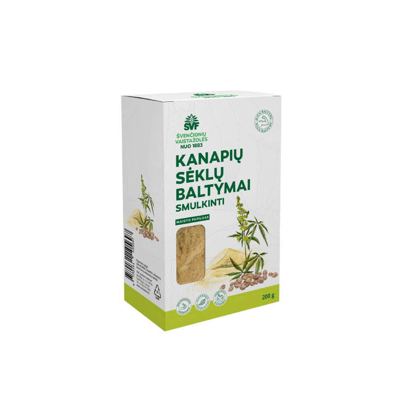 Kanapių sėklų baltymai, raumenims ir kaulams, Švenčionių vaistažolės, 200 g. | Onelife