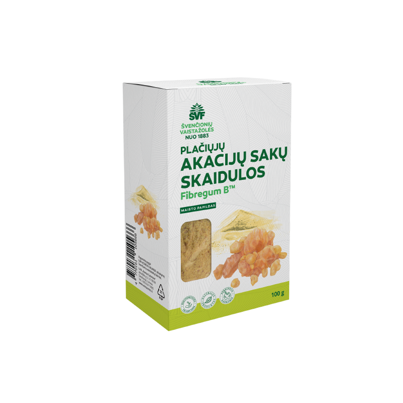 Plačiųjų akacijų sakų milteliai Fibregum B™, maisto papildas, Švenčionių vaistažolės, 100g