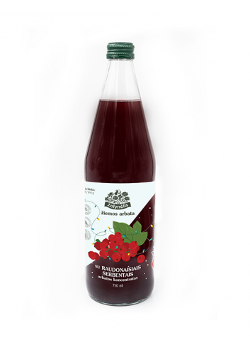 Žiemos arbata su raudonaisiais serbentais