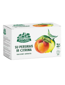 Vaisinė arbata su persikais ir citrina, Žolynėlis, 20 pakelių