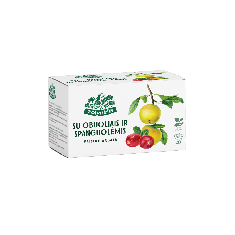 Fruit tea with apple and cranberry, Žolynėlis, 20 tea bags