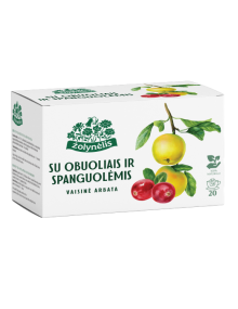 Vaisinė arbata su obuoliais ir spanguolėmis, Žolynėlis, 20 pakelių