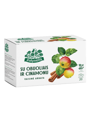 Vaisinė arbata su obuoliais ir cinamonu, Žolynėlis, 20 pakelių