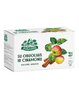 Fruit tea with apple and cinnamon, Žolynėlis, 20 tea bags