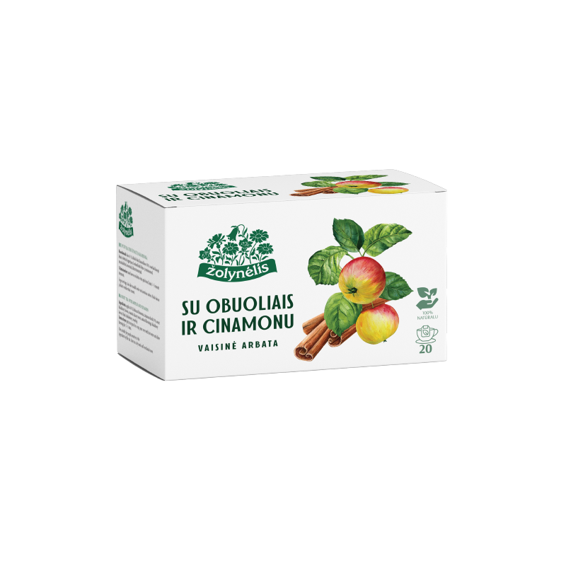 Fruit tea with apple and cinnamon, Žolynėlis, 20 tea bags