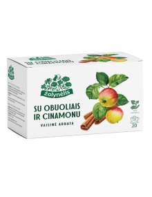 Vaisinė arbata su obuoliais ir cinamonu, Žolynėlis, 20 pakelių