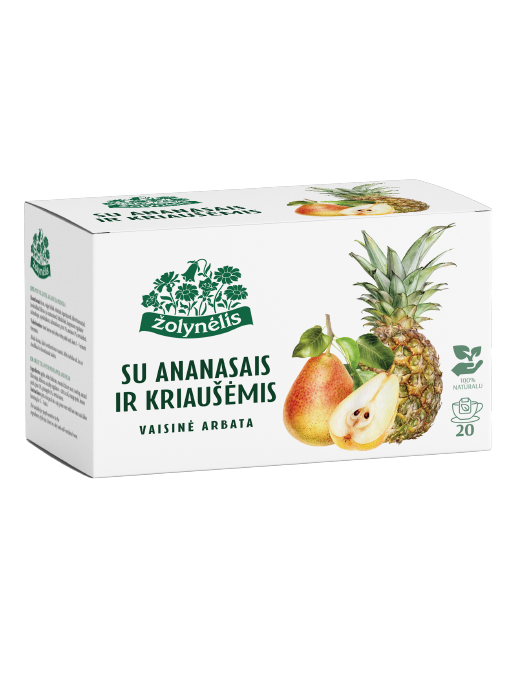 Vaisinė arbata su ananasais ir kriaušėmis, Žolynėlis, 20 pakelių