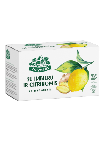 Vaisinė arbata su imbieru ir citrinomis, Žolynėlis, 20 pakelių