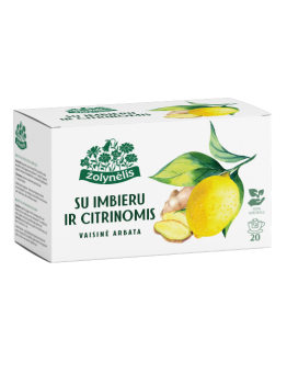 Fruit tea with ginger and lemon, Žolynėlis, 20 tea bags