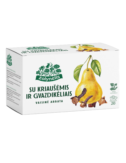 Vaisinė arbata su kriaušėmis ir gvazdikėliais, Žolynėlis, 20 pakelių