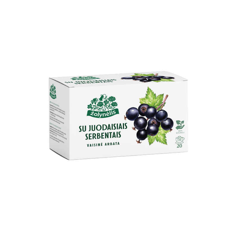 Fruit tea with blackcurrant, Žolynėlis, 20 tea bags