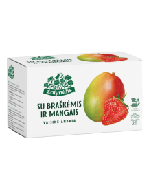 Vaisinė arbata su braškėmis ir mangais, Žolynėlis, 20 pakelių