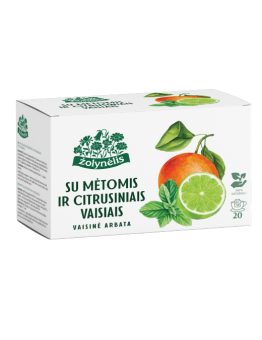 Fruit tea with mint and citrus fruit, Žolynėlis, 20 tea bags