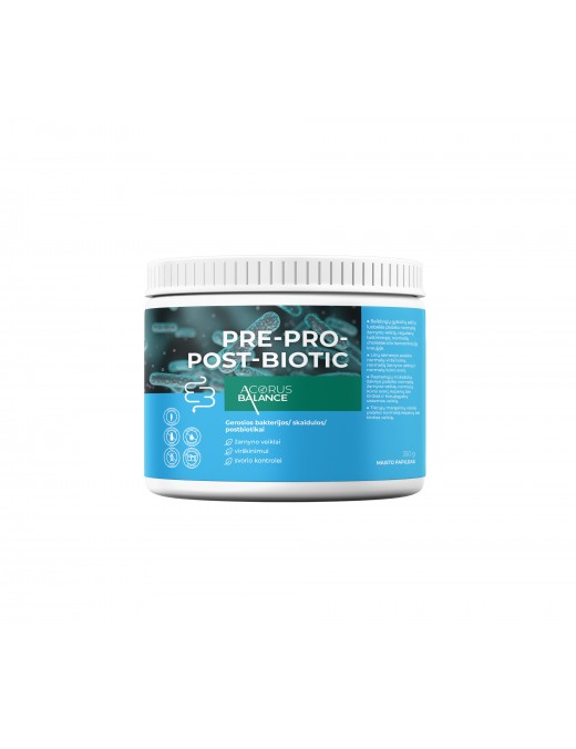 Pre-Pro-Post-Biotic, skaidulos su gerosiomis bakterijomis, žarnynui, 350 g
