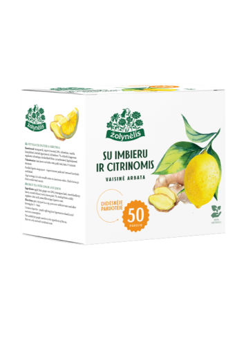 Vaisinė arbata su imbieru ir citrinomis, Žolynėlis, 50 pakelių