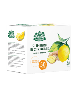 Fruit tea with ginger and lemon, Žolynėlis, 50 tea bags