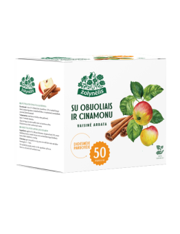 Fruit tea with apple and cinnamon, Žolynėlis, 50 tea bags