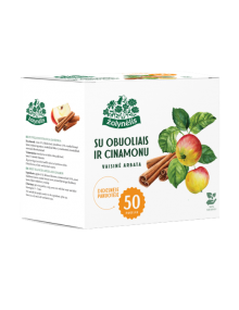 Vaisinė arbata su obuoliais ir cinamonu, Žolynėlis, 50 pakelių