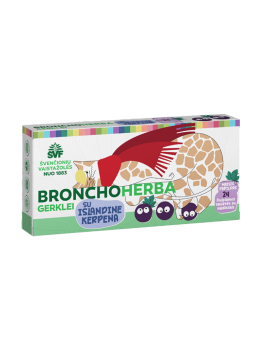 Bronchoherba throat tablets for children, for the respiratory tract, Švenčionių vaistažolės, 24 tablets