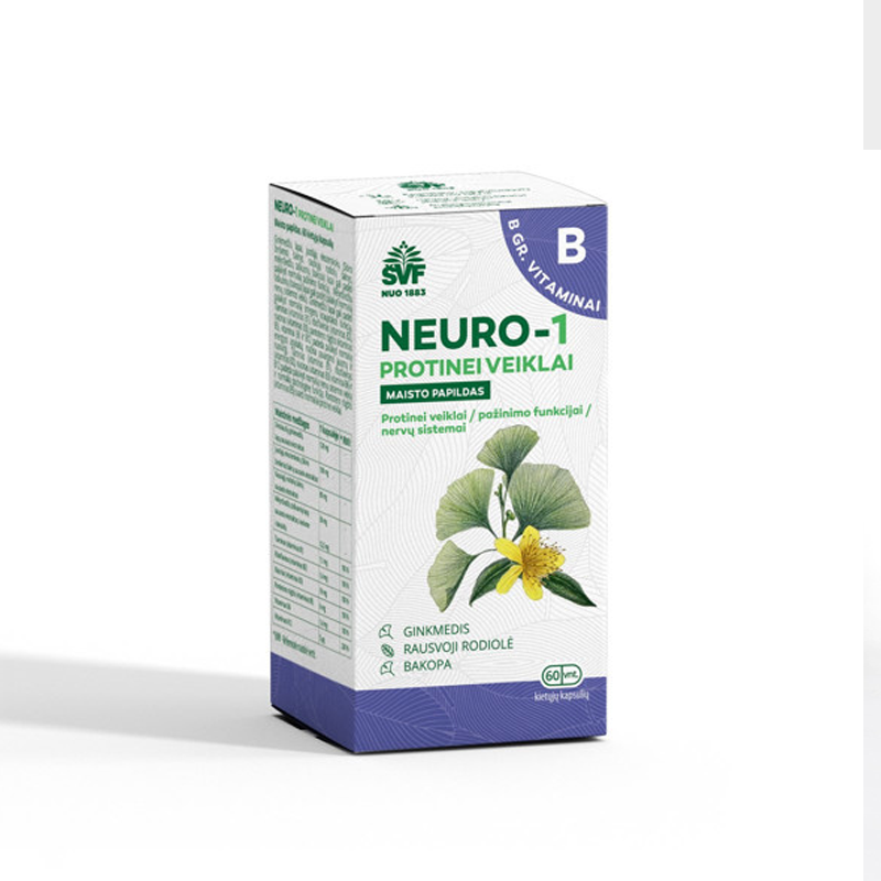 Neuro-1 kapsulės protinei veiklai, Švenčionių vaistažolės, 60 vnt.